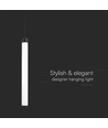 LED designer hængelampe - 3000K, sort+hvid, hus