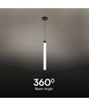 LED designer hængelampe - 3000K, sort+hvid, hus