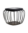 Solcelle LED designer bordelampe - metal+sort hus, 6000K+3000K
