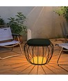 Solcelle LED Designer Bordlampe Metal+Grå - Hus 6000K+3000K