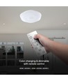 LED - Designer Kupelampe, Fjernbetjening, Blomme Blomst, Dæmpbar