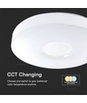 LED Designer Dome Lampe - 20W/40W/20W, Fjernbetjening, Victory Hvidt Dæksel, Dæmpbar.