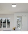 24W LED Dome Lys - Samsung Chip, 3000K, Firkantet, Sort Ramme, IP44