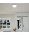 24W LED loftslampe med Samsung chip, kvadratisk - 2500lm, IP44, sort kant, 6500K