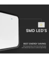 24W LED loftslampe med Samsung chip, kvadratisk - 2500lm, IP44, sort kant, 6500K