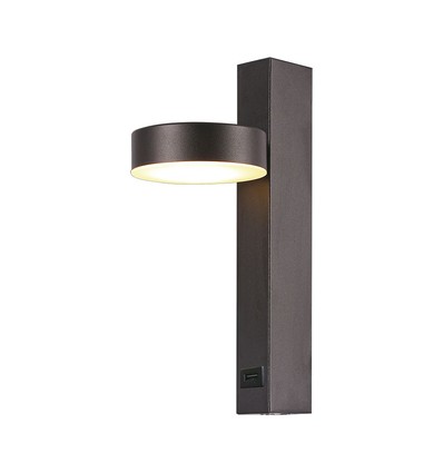 8W Væglampe - LED, USB-funktion, 3000K, akryl, sort