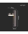 8W Væglampe - LED, USB-funktion, 3000K, akryl, sort