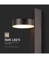 8W Væglampe - LED, USB-funktion, 3000K, akryl, sort