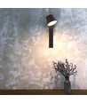8W LED Væglampe - 3000K, USB funktion, akryl, sort