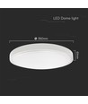 36W Kuppel lys - LED, Samsung chip, 6500K, rund, hvid ramme, IP44