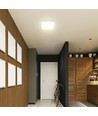 48W LED loftslampe med Samsung chip - 420x420mm, IP44, hvid kant, kvadratisk, 5160lm