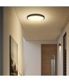 V-Tac 18W LED loftslampe - Samsung Chip, Ø25cm, IP44, sort kant, inkl. lyskilde