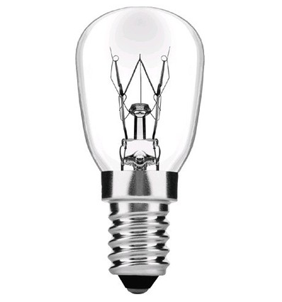 Ovnpære E14 - 25W Halogen pære, 130lm, maks. 300°C