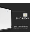48W LED loftslampe, 42x42cm - 4000K, IP44, sort kant, kvadratisk, 5160lm