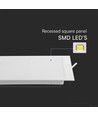 3W 9x9cm kvadratisk LED indbygningspanel - 110lm/W, 3000K, Hul: Ø7,5-8 cm, Mål: 9x9 cm, Samsung LED chip