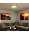 V-Tac 36W LED loftslampe - Samsung chip, Ø35cm, IP44, sort kant, inkl. lyskilde
