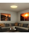 36W LED sensorlampe - Ø42cm, IP44, hvid kant, Samsung Chip, indbygget mikrobølgesensor