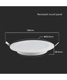 6W Ø12cm LED indbygningspanel - Samsung LED chip, 6500K, Hul: Ø11 cm, Mål: Ø12 cm