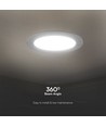 6W Ø12cm LED indbygningspanel - Samsung LED chip, 6500K, Hul: Ø11 cm, Mål: Ø12 cm