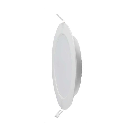 12W Ø17cm LED indbygningspanel - Samsung LED chip, 1200lm, varm hvid, hvid kant