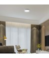 12W LED loftslampe - Ø16,7cm, IP20, hvid kant, rund, 5 års garanti