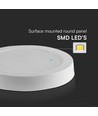 12W LED loftslampe - Ø16,7cm, IP20, hvid kant, rund, 5 års garanti