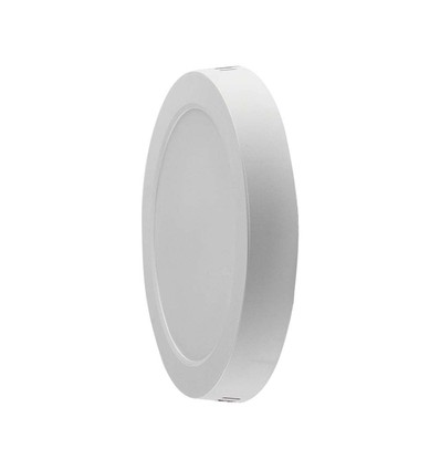 12W LED loftslampe - Ø16,7cm, 6500K - kold hvid, IP20, hvid kant, rund, 5 års garanti