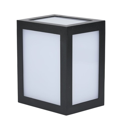 12W LED Væglampe - 3000K, Sort hus