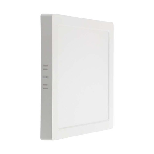 18W kvadratisk LED loftpanel - 4000K, hvid kant, 21,4 x 21,4 cm, bagbelyst loftlampe