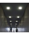 18W kvadratisk LED loftpanel - 4000K, hvid kant, 21,4 x 21,4 cm, bagbelyst loftlampe