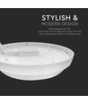 V-Tac Udendørs 24W væg/loftlampe - Bulkhead, IP54, Ø24cm, højde 3,8cm
