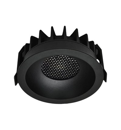 24W Blændfri RA90 CCT Downlight Ø135mm - 3 lyskulører, sort front, Hul: Ø115mm, Honeycomb