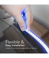 10m 10,5W/m LED strip - IP65, 120 LED pr. meter, 1100lm/m, Plug & Play
