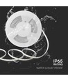 10m 10,5W/m LED strip, varm hvid - IP65, 120 LED pr. meter, 230V plug-and-play