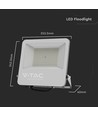 100W LED projektør - 4000K, 1m kabel, sort hus, gråt glas, 160lm/W