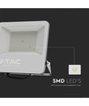 100W LED projektør - 4000K, 1m kabel, sort hus, gråt glas, 160lm/W