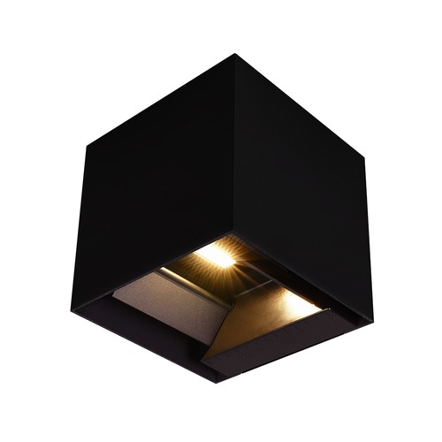 9W Solar Væglampe - LED, PIR sensor, 3i1, sort, hus, IP65