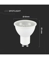 GU10 Spotlight 7.5W - Plastik, 3000K, 110d