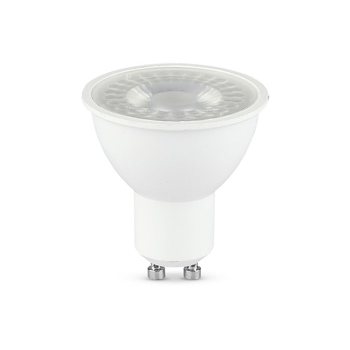 GU10 7,5W LED pære - 610lm, 38°, hvidt mat glas, varm hvid