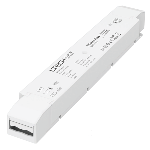 LTech 75W dæmpbar strømforsyning - 24V DC, 3.125A, Triac/push dim/ IP20