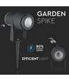 12W LED havespot med spyd - IP65, 3000K, grå, 20 grader, aluminium