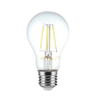 E27 12W LED filament pære - A70, 1521lm, klart glas, varm hvid