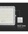 VT LED Solar Projektør 180W - 6400K, 16000 mAh Batteri, 3m Kabel, Smart IR Fjernbetjening, Hurtig Opladning, Hvid