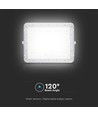 VT LED Solar Projektør 180W - 6400K, 16000 mAh Batteri, 3m Kabel, Smart IR Fjernbetjening, Hurtig Opladning, Hvid