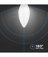 E14 6,5W LED kertepære - C37, plast