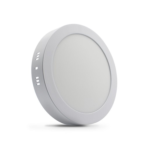 18W Dæmpbar LED loftslampe - Ø22,5cm, Højde: 3,9cm, Hvid kant