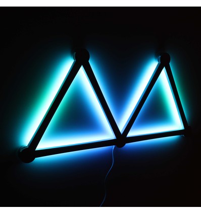 6 stk. Hexa-Light RGBIC komplet sæt - Vægmonteret, Bluetooth app, USB