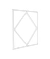 Hexagon Diamant 60x60 LED Panel, 60W - 100lm/W, Hvid kant