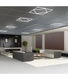 Hexagon Diamant 60x60 LED Panel, 60W - 100lm/W, Hvid kant