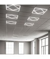 Hexagon Diamant 60x60 LED Panel, 60W - 100lm/W, Hvid kant
